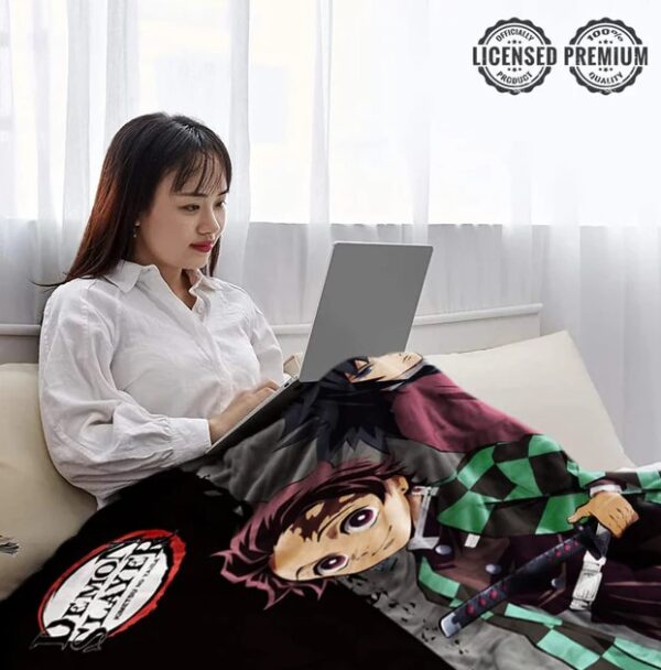 Demon Slayer premium soft throw fleece blanket