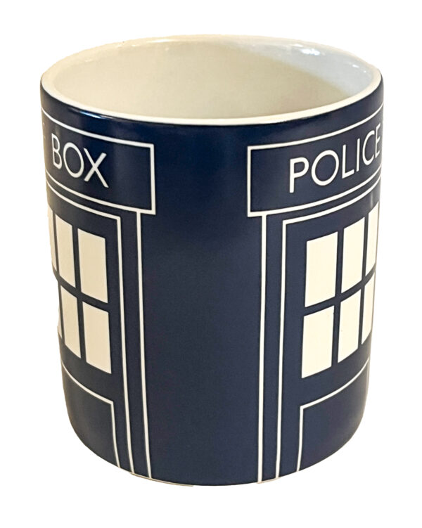 Doctor Who Tardis Door mug side view