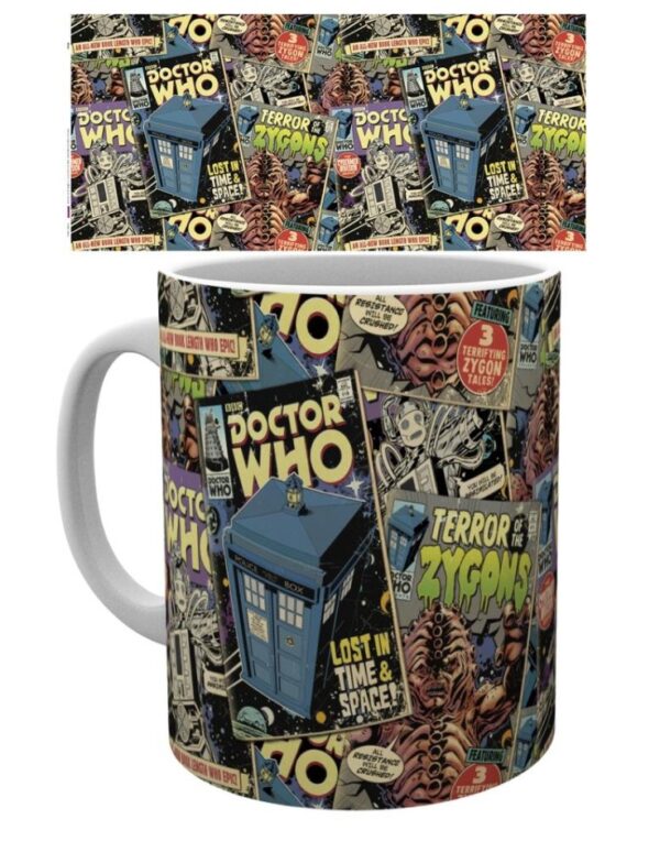 BBC Doctor Who Comic Book Cover Mug