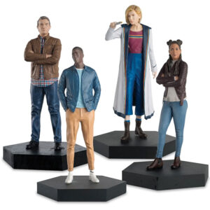 Doctor Who Companion Figure Set The Thirteenth Doctor, Ryan, Yaz & Graham Eaglemoss Box #7 figures