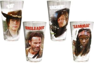 The Walking Dead 4 pint glass set