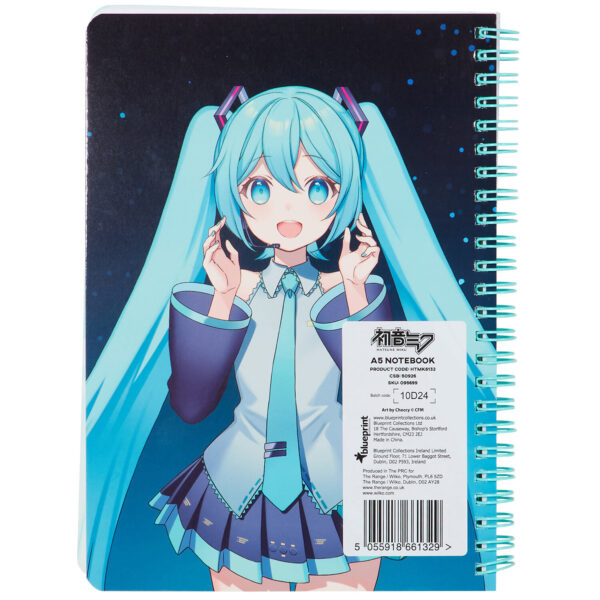 Hatsune Miku A5 notebook rear view