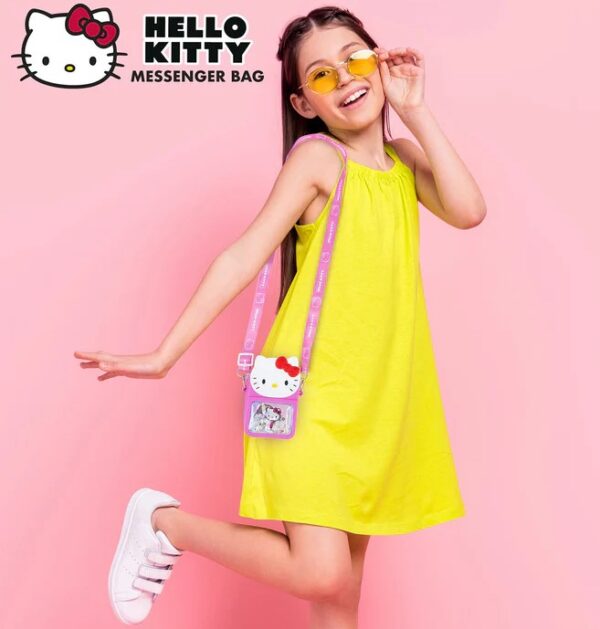 Hello Kitty messenger bag modelled