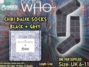 Hero Collector Doctor Who Dalek socks one size only 2