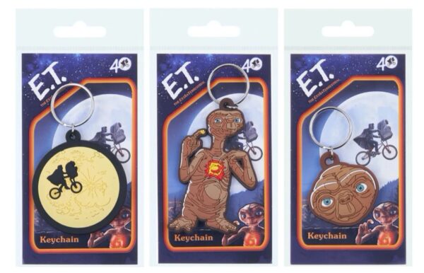 E.T The extra terrestrial 40th anniversary rubber keychains