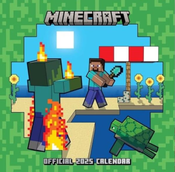 Official Minecraft 2025 sq wall calendar