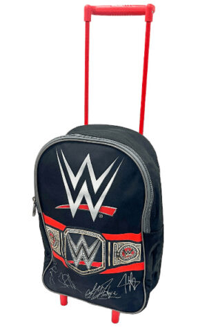 WWE Championship Logo junior wheeled travel case with extending handle