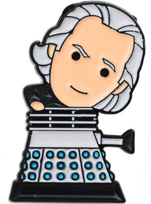 Doctor Who The 1st Doctor piloting Dalek chibi pin badge