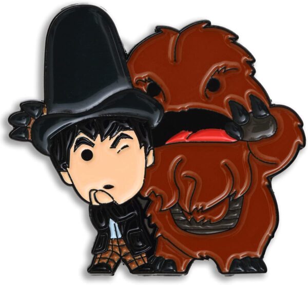 Doctor Who The 2nd Doctor with Yeti chibi pin badge