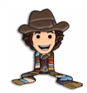 Doctor Who The 4th Doctor with long scarf chibi pin badge