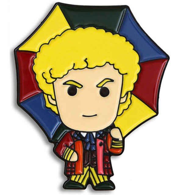 Doctor Who The 6th Doctor with umbrella chibi pin badge