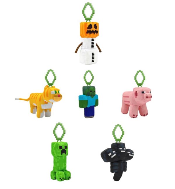 Minecraft clip on plush assortment of 6 in CDU