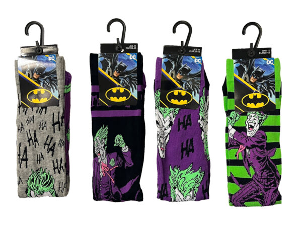 DC Comics Batman The Joker Ha Ha socks Set of 4 designs