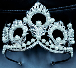 Tiara Crown with faux pearls