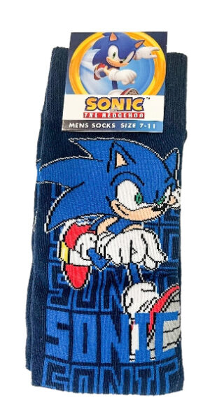 Sonic The Hedgehog Official Sega Licensed Mens Socks Size 7-11yrs