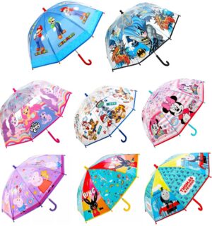 New character themed kids umbrellas retail set